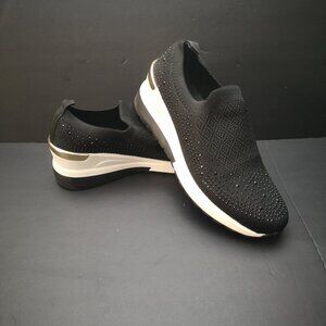 Flexus Ladies Size 41 (approximate 9.5-10 US) Black Wedge Heel Casual Shoes